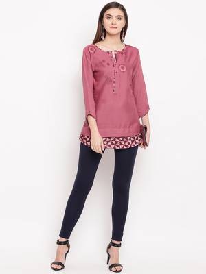 Rayon A-line Stitched kurti 1