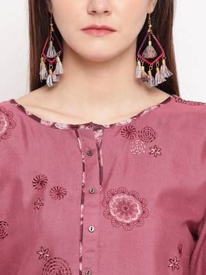 Rayon A-line Stitched kurti 5