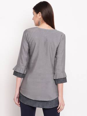 Rayon A-line Stitched kurti 2