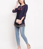 Rayon A-line Stitched kurti