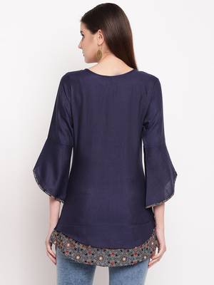 Rayon A-line Stitched kurti 2