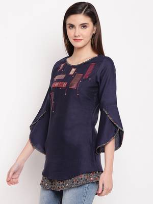 Rayon A-line Stitched kurti 3