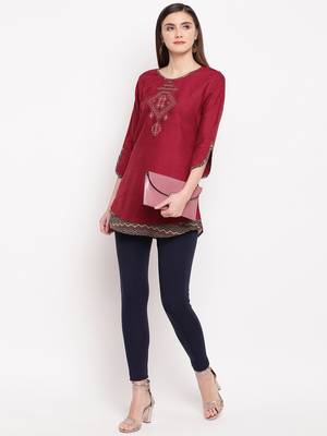 Rayon A-line Stitched kurti 1