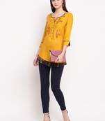 Rayon A-line Stitched kurti