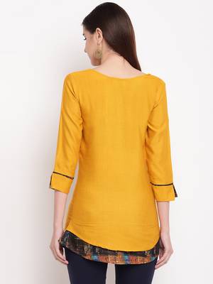Rayon A-line Stitched kurti 2