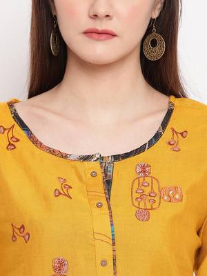 Rayon A-line Stitched kurti 5