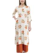 womens rayon Printed Straight Kurta