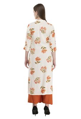 womens rayon Printed Straight Kurta 2