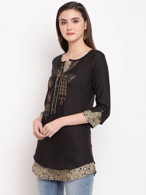 Rayon A-line Stitched kurti 3