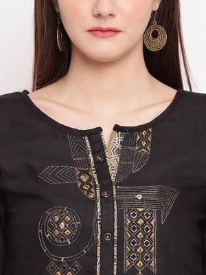 Rayon A-line Stitched kurti 5
