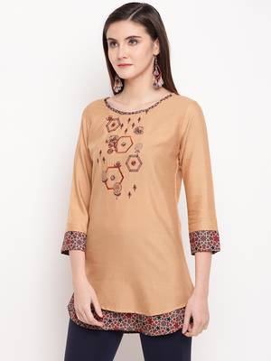 Rayon A-line Stitched kurti 3