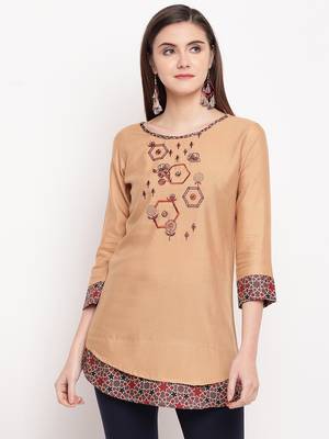 Rayon A-line Stitched kurti 4