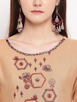 Rayon A-line Stitched kurti 5