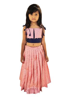 Kids Pink Lehenga Choli For Girls 1