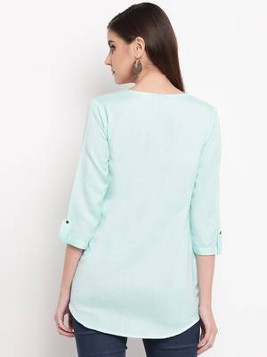 Rayon A-line Stitched kurti 2
