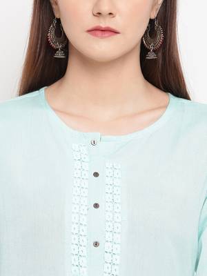 Rayon A-line Stitched kurti 5