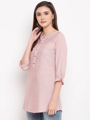 Rayon A-line Stitched kurti 3