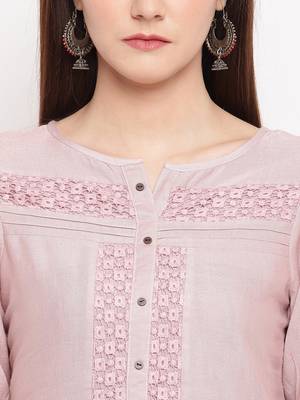 Rayon A-line Stitched kurti 5