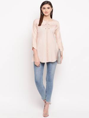 Rayon A-line Stitched kurti 1
