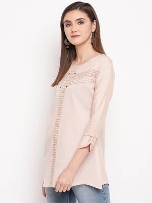 Rayon A-line Stitched kurti 3
