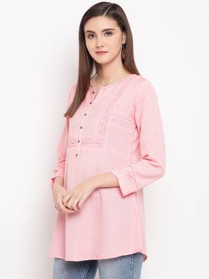 Rayon A-line Stitched kurti 3