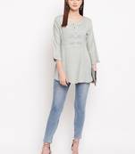 Rayon A-line Stitched kurti