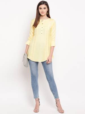 Rayon A-line Stitched kurti 1