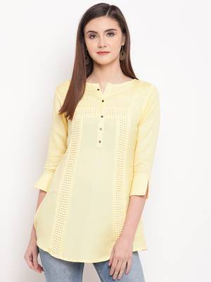 Rayon A-line Stitched kurti 4