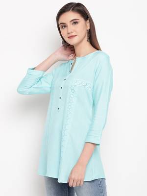 Rayon A-line Stitched kurti 3