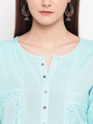 Rayon A-line Stitched kurti 5