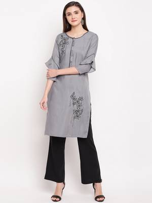 Muslin Straight Stitched kurti 1