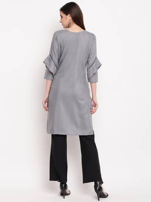 Muslin Straight Stitched kurti 2