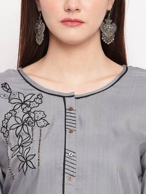 Muslin Straight Stitched kurti 5