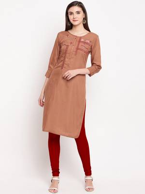 Muslin Straight Stitched kurti 1