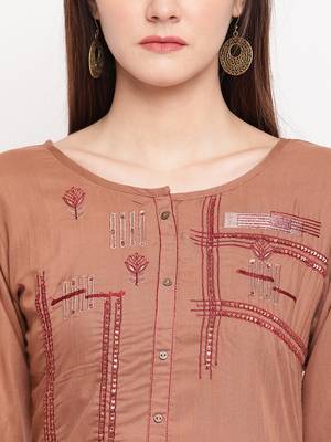 Muslin Straight Stitched kurti 5