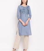 Muslin Straight Stitched kurti