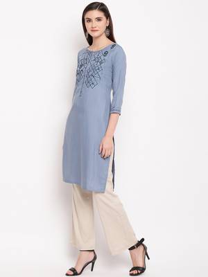 Muslin Straight Stitched kurti 3