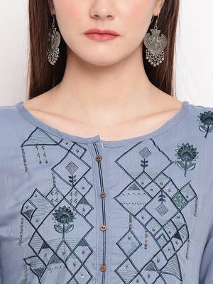 Muslin Straight Stitched kurti 5