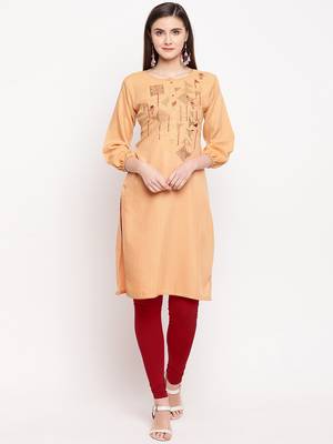 Muslin Straight Stitched kurti 1