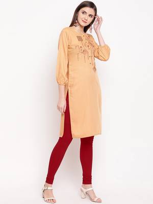 Muslin Straight Stitched kurti 4