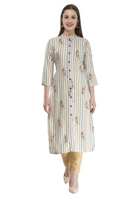 womens rayon Printed Straight Kurta 1