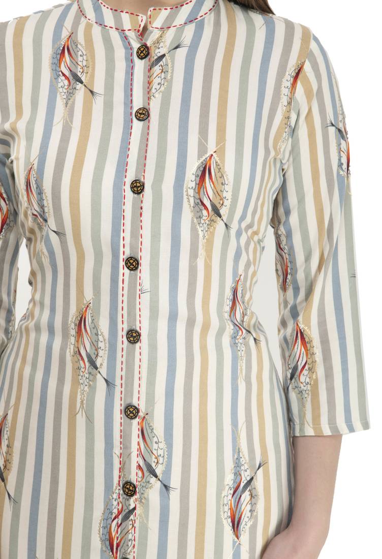 womens rayon Printed Straight Kurta