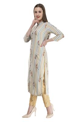 womens rayon Printed Straight Kurta 5