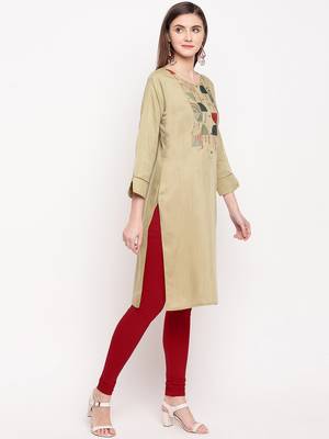 Muslin Straight Stitched kurti 4