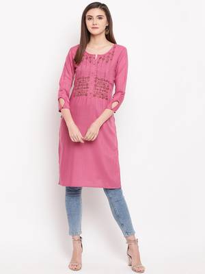 Muslin Straight Stitched kurti 1
