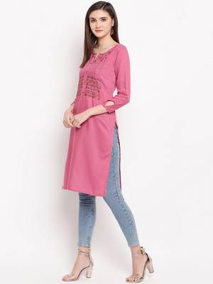 Muslin Straight Stitched kurti 3