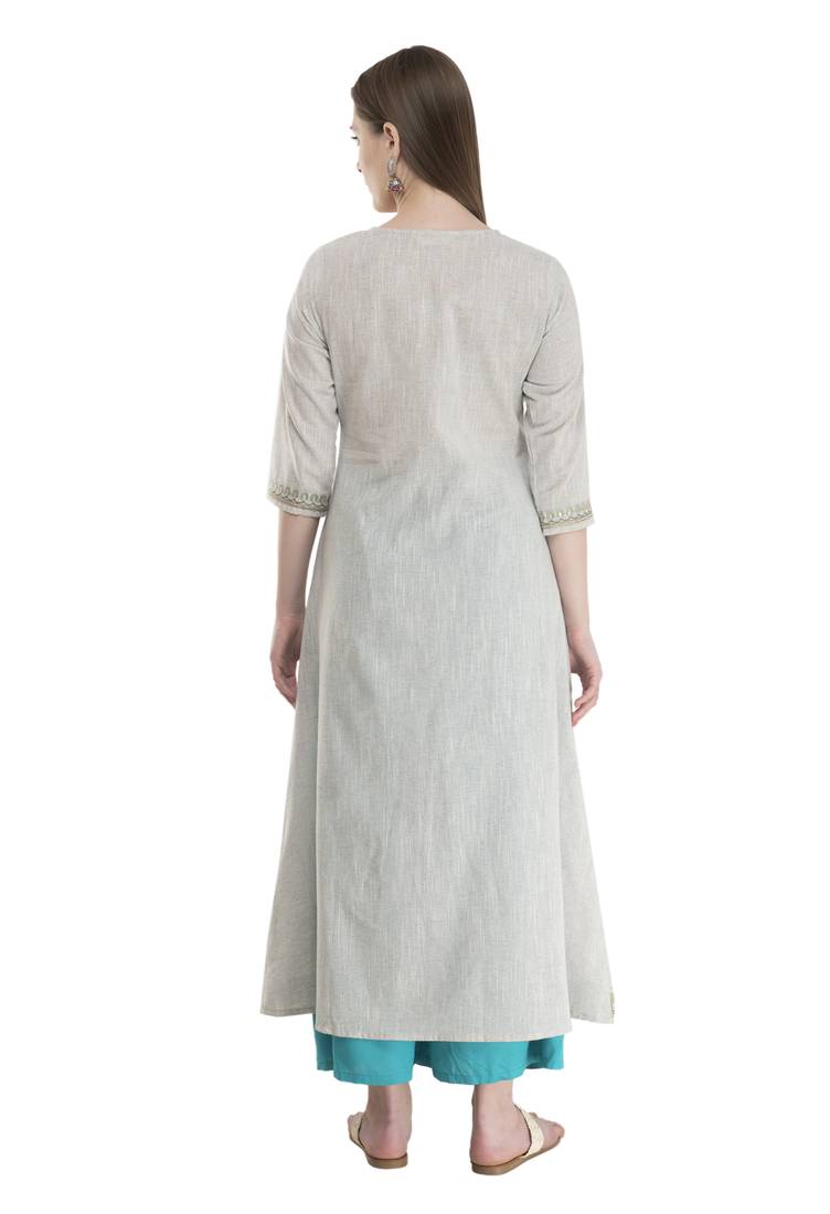 womens cotton Printed Straight Kurta