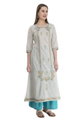 womens cotton Printed Straight Kurta 3