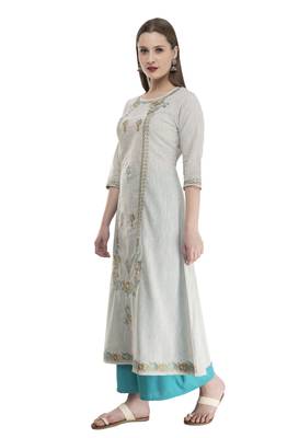 womens cotton Printed Straight Kurta 5