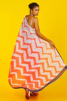 Coral Fling Blended Georgette Digital Printed Saree